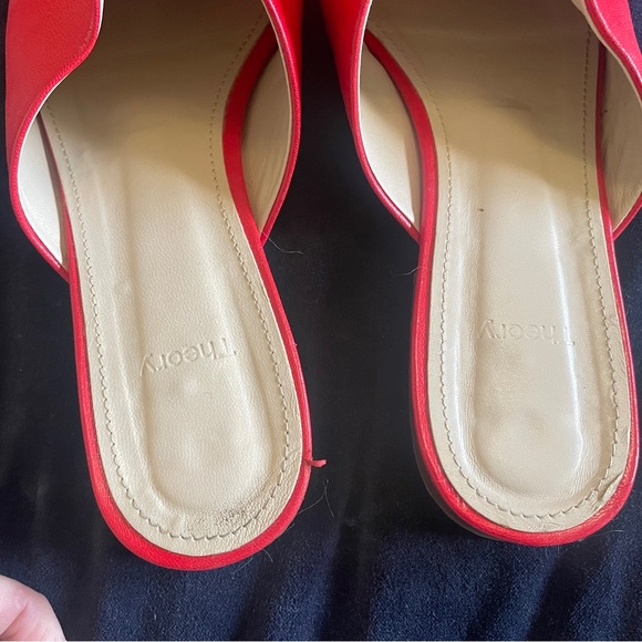Theory red Cidran slip on shoes 40 - Picture 5 of 6